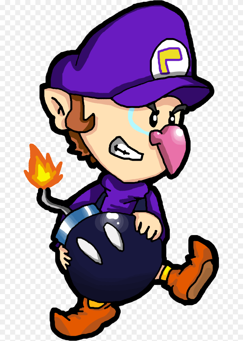 Waluigi Baby, Purple, Person, Face, Head Free Png Download
