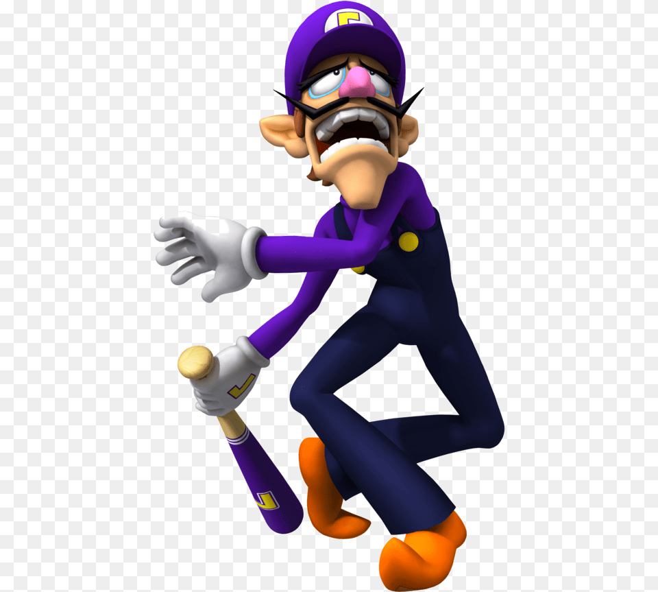 Waluigi Baseball Bat Clip Art Free Stock, Baby, Person Png