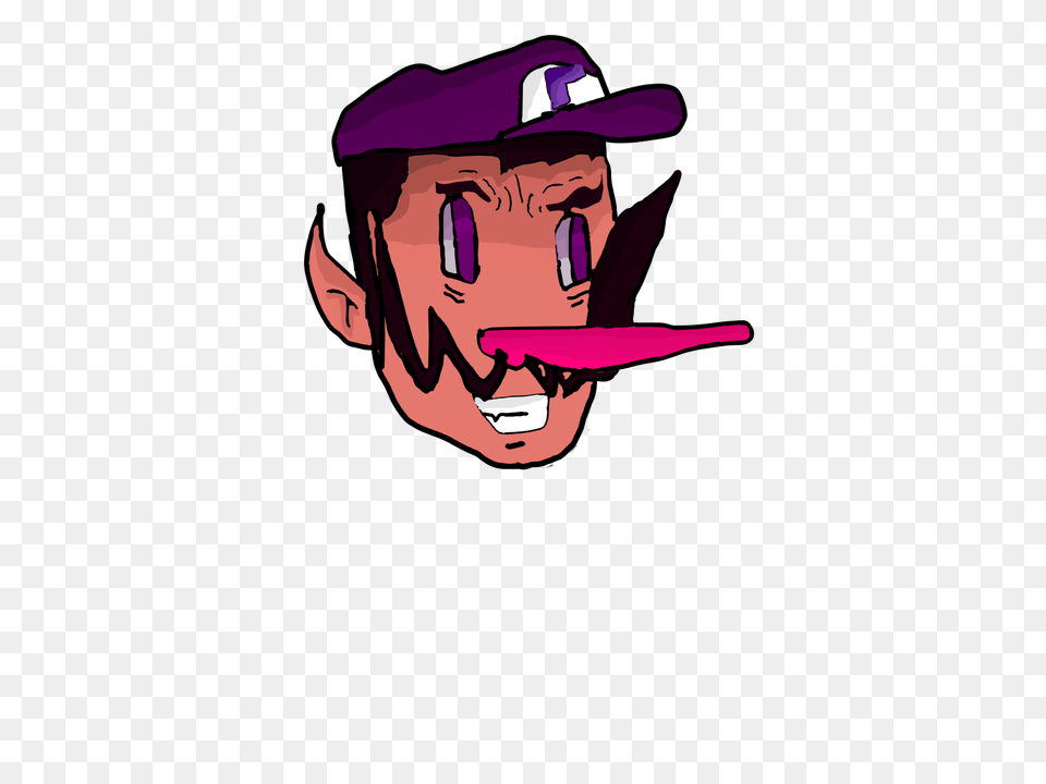 Waluigi Face, Adult, Male, Man, Person Free Png Download