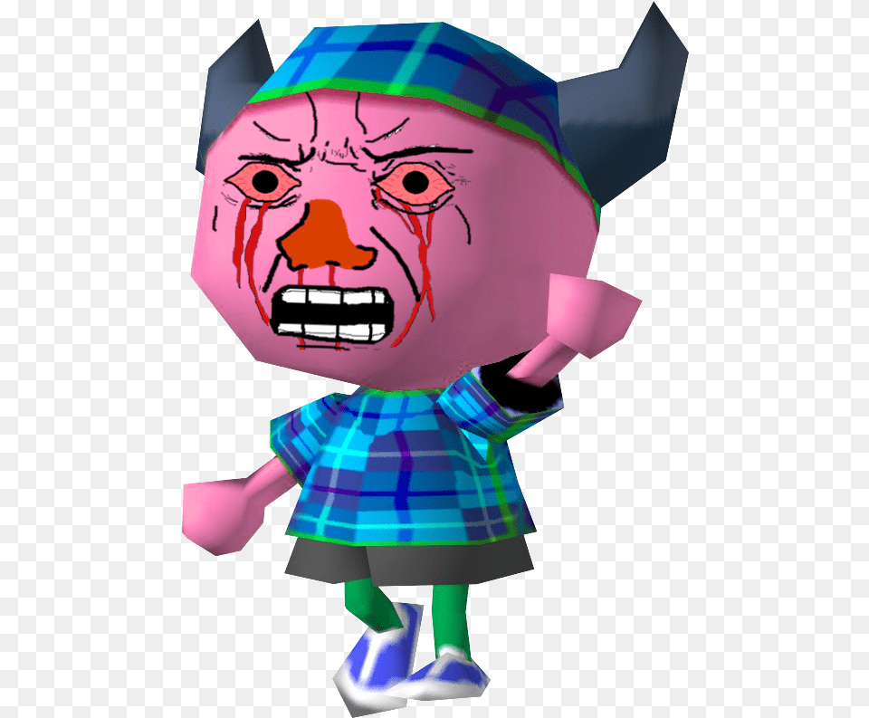 Waluigi Face, Clothing, Skirt, Baby, Person Free Transparent Png