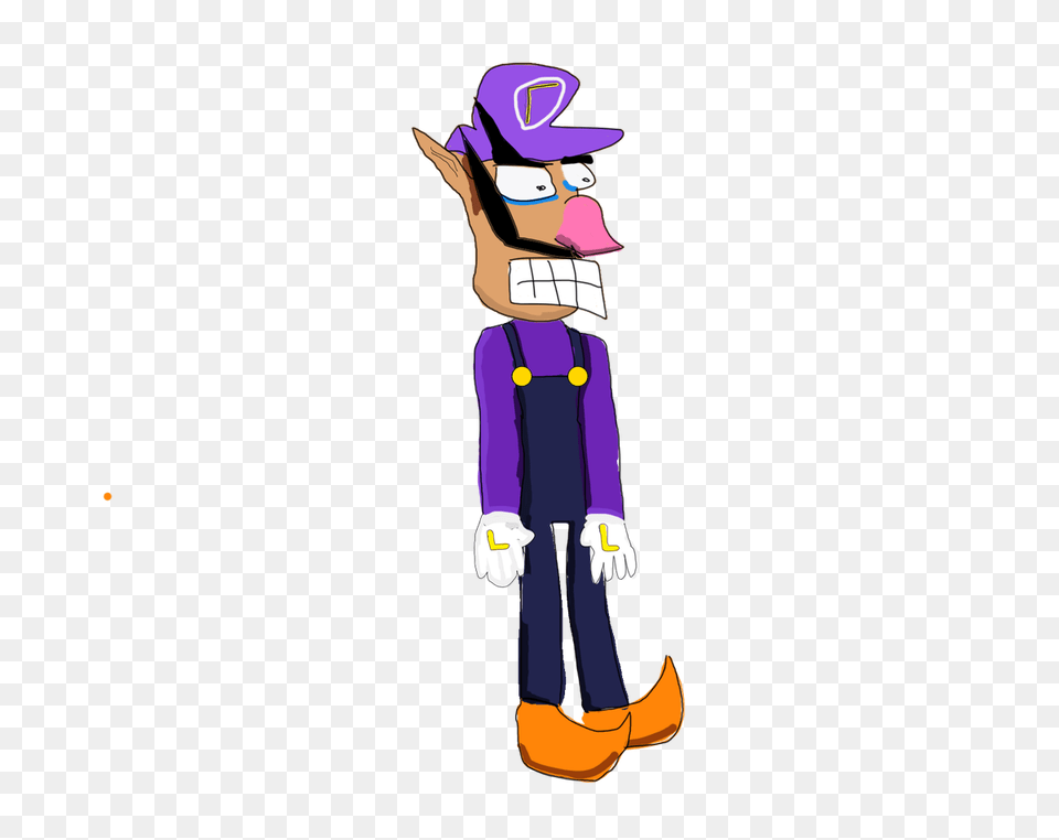 Waluigi Hat Transparent, Person, Cartoon, Clothing Png Image