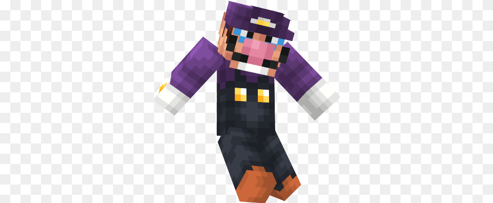 Waluigi In Description Waluigi Minecraft Skin, Accessories, Formal Wear, Tie, Toy Free Png