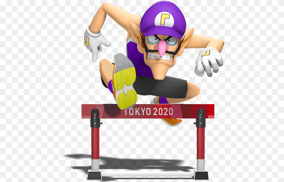 Waluigi Mario And Sonic 2020, Hurdle, Person, Sport, Track And Field Png Image