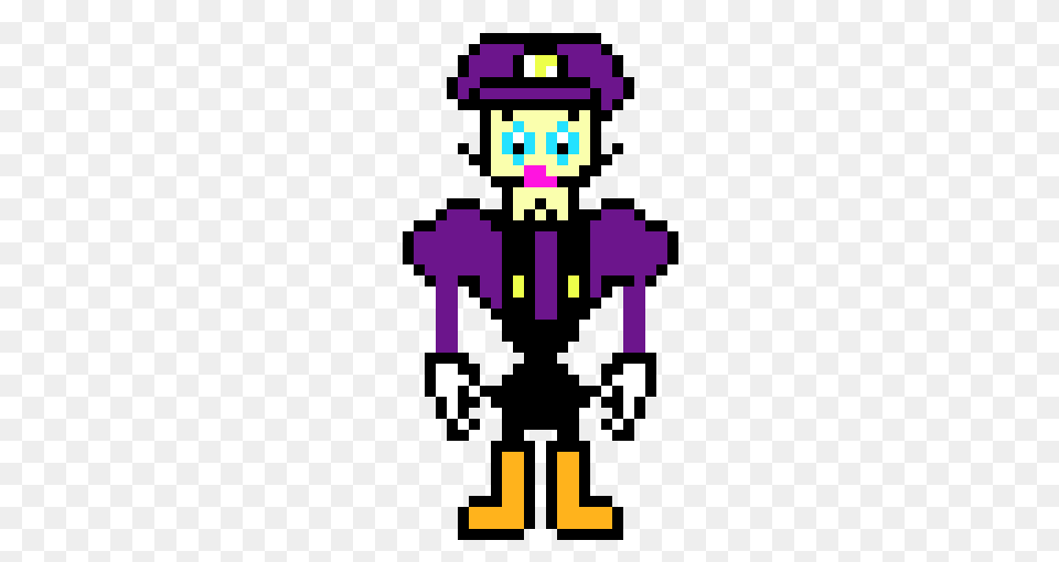 Waluigi Pixel Art Maker, Purple Png Image