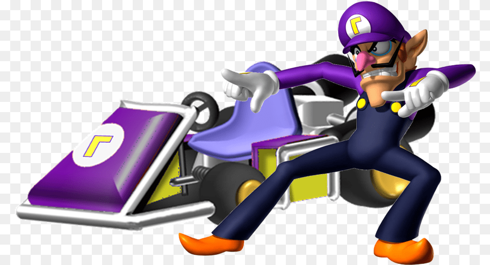 Waluigikartspecialpowers Fantendo Wario And Waluigi, Kart, Transportation, Vehicle, Baby Free Png