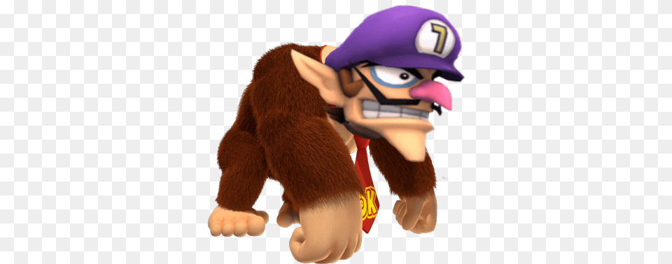 Waluigis Head On Things Donkey Kong Country Returns, Baby, Person, Game, Super Mario Png Image