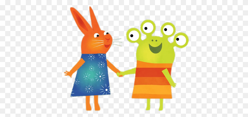 Wanda And The Alien Holding Hands, Animal, Bird, Person, Cartoon Free Png