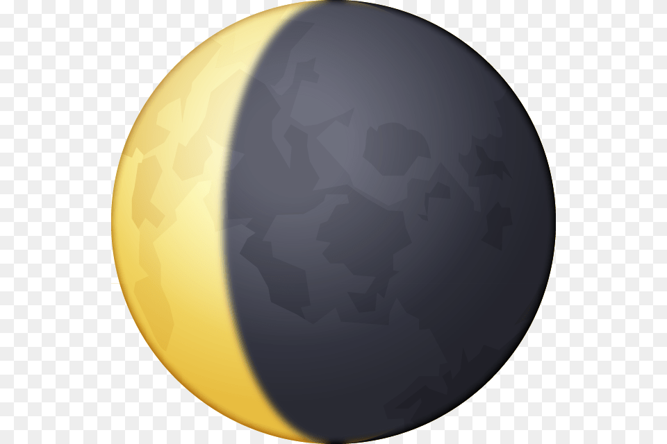 Waning Crescent Moon Emoji, Sphere, Astronomy Png Image