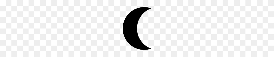 Waning Crescent Moon Icons Noun Project, Gray Free Png