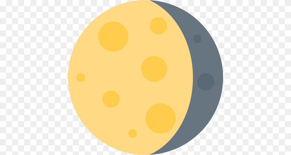 Waning Gibbous Moon Emoji, Pattern, Egg, Food, Astronomy Free Png Download