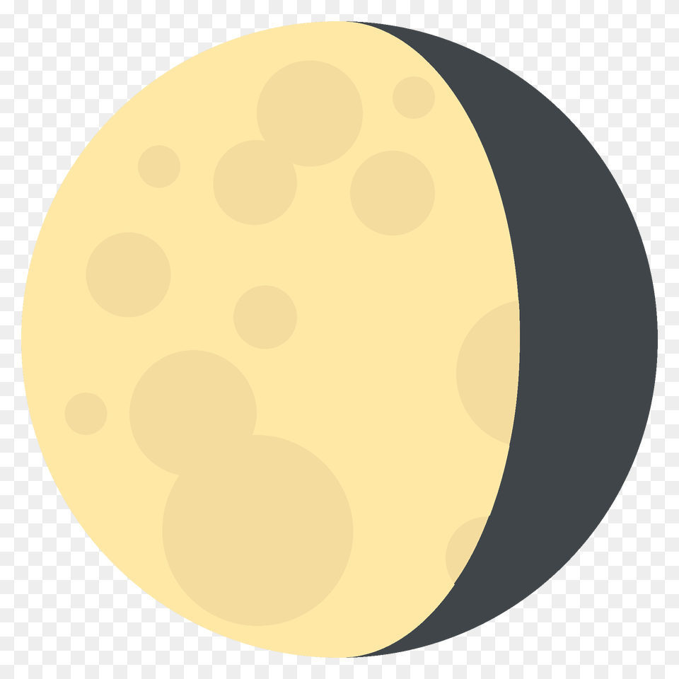 Waning Gibbous Moon Emoji Clipart, Astronomy, Nature, Night, Outdoors Free Transparent Png