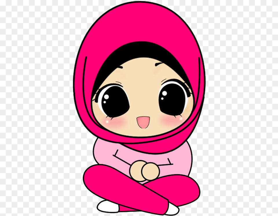 Wanita Hijabkartun Updated Their Cover Wanita Hijab Cartoon Hijab Pink, Book, Comics, Publication, Disk Free Transparent Png