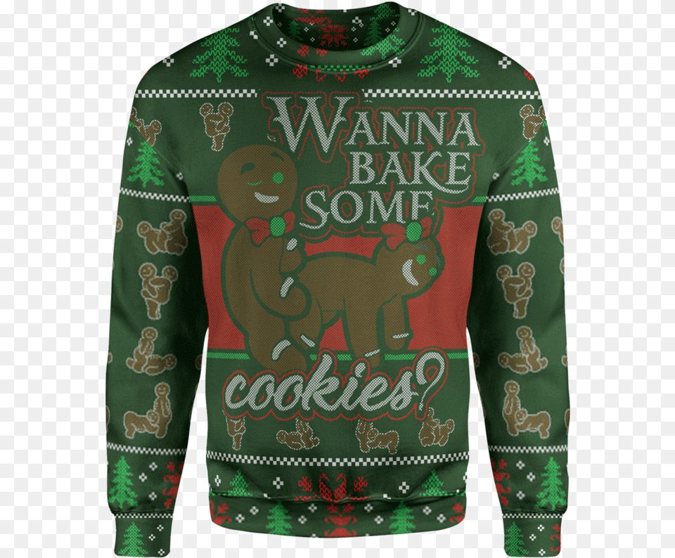 Wanna Bake Some Cookies Christmas Sweater Christmas Day, Clothing, Knitwear, Sweatshirt, Hoodie Free Transparent Png