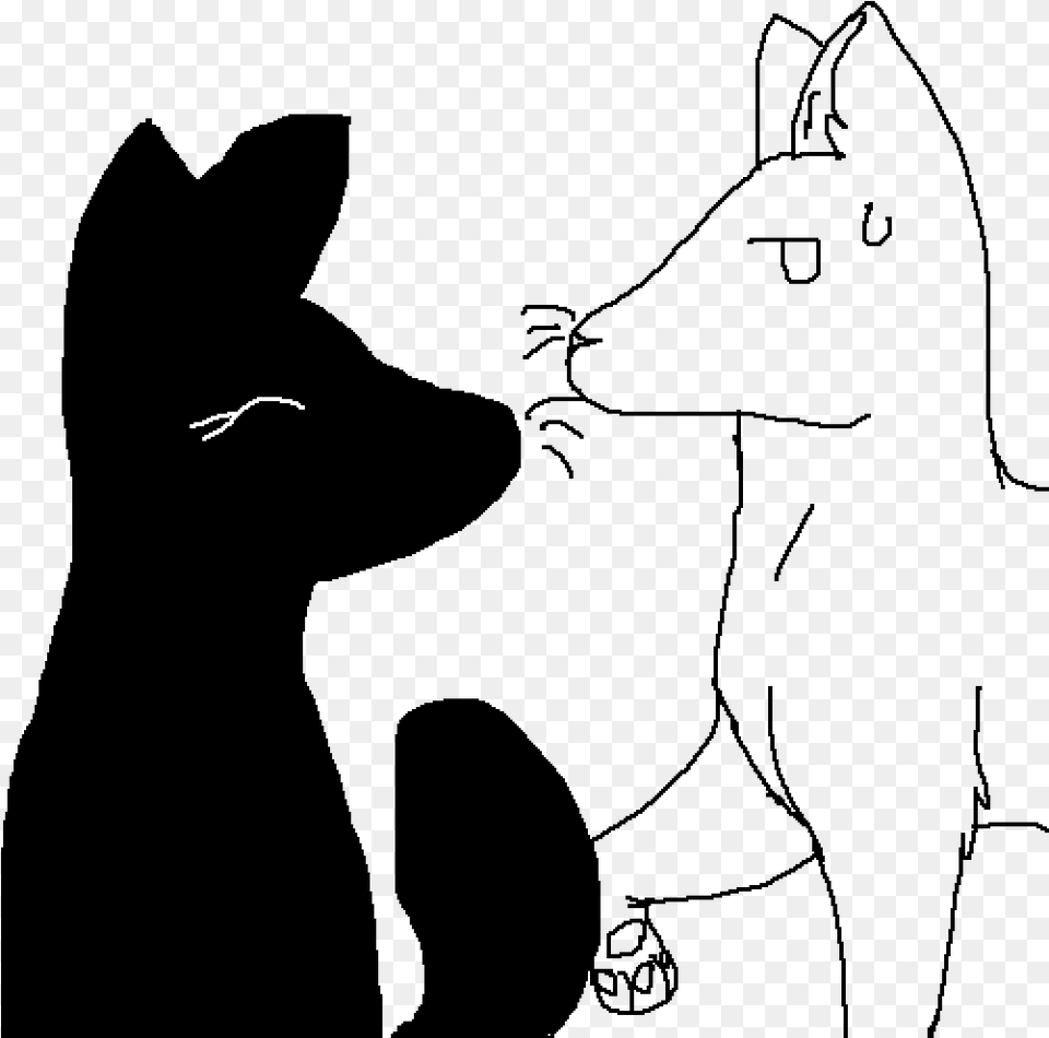 Wanna Be Fwends By Lexi The Wolf Basenji, Cutlery, Fork, Silhouette Free Png