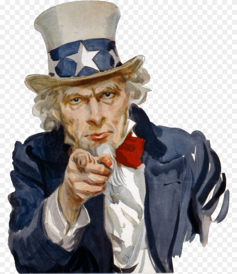 Want You Uncle Sam Vector, Art, Painting, Adult, Photography Free Transparent Png