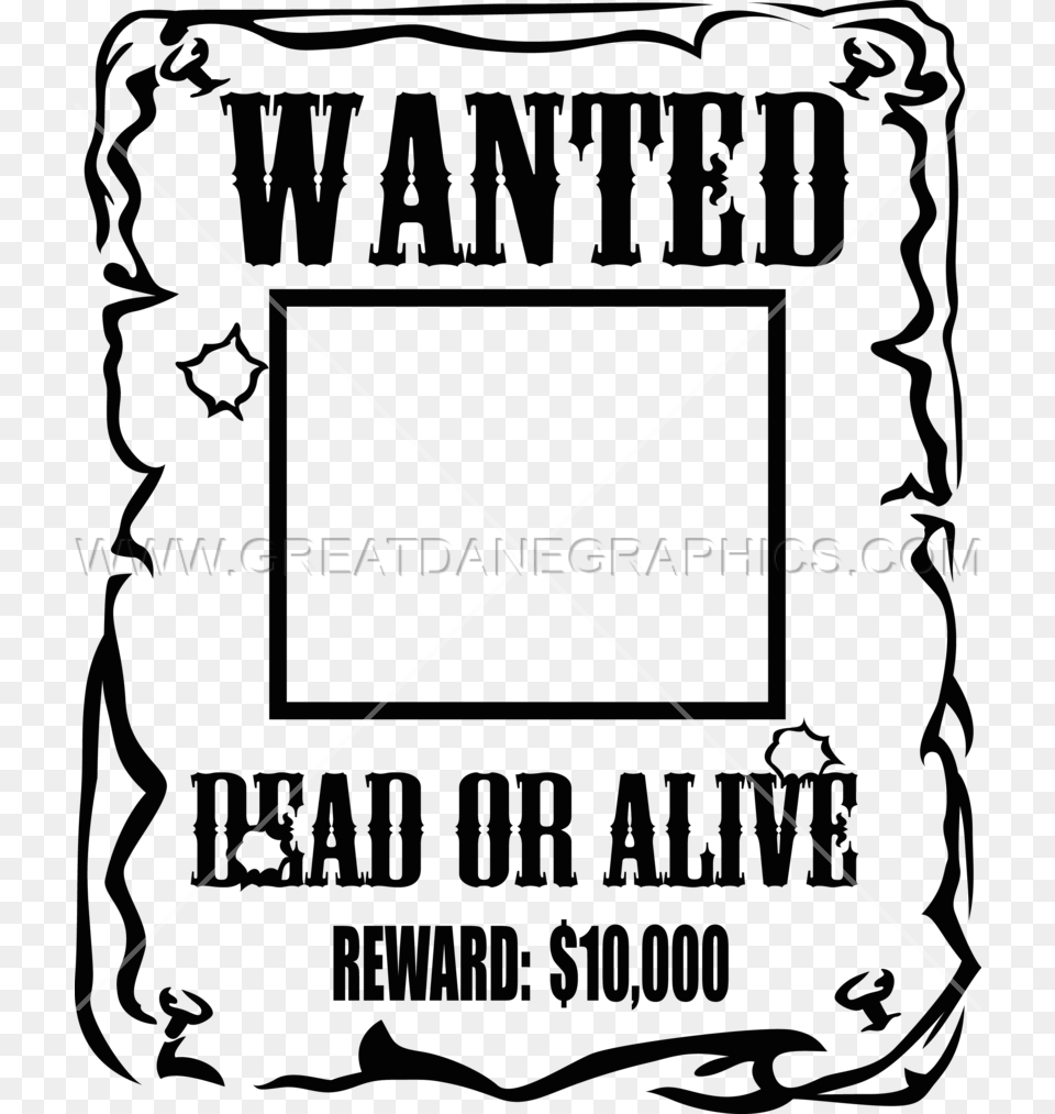 Wanted Poster Production Ready Artwork For T Shirt Printing, Advertisement, Book, Publication, Bow Png Image