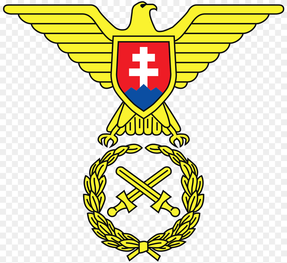 War Eagle Of The Slovak Army Clipart, Logo, Symbol, Emblem, Badge Png