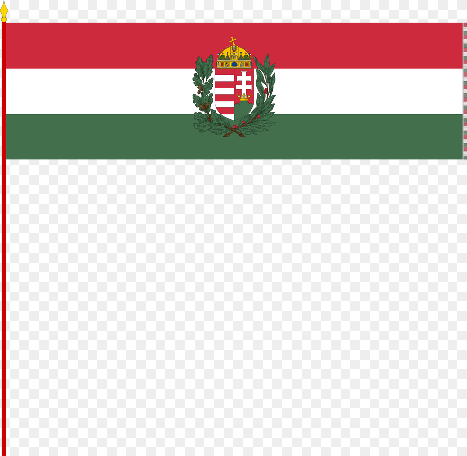 War Flag Of Hungary 1939 1945 Size I With Staff Clipart Png Image