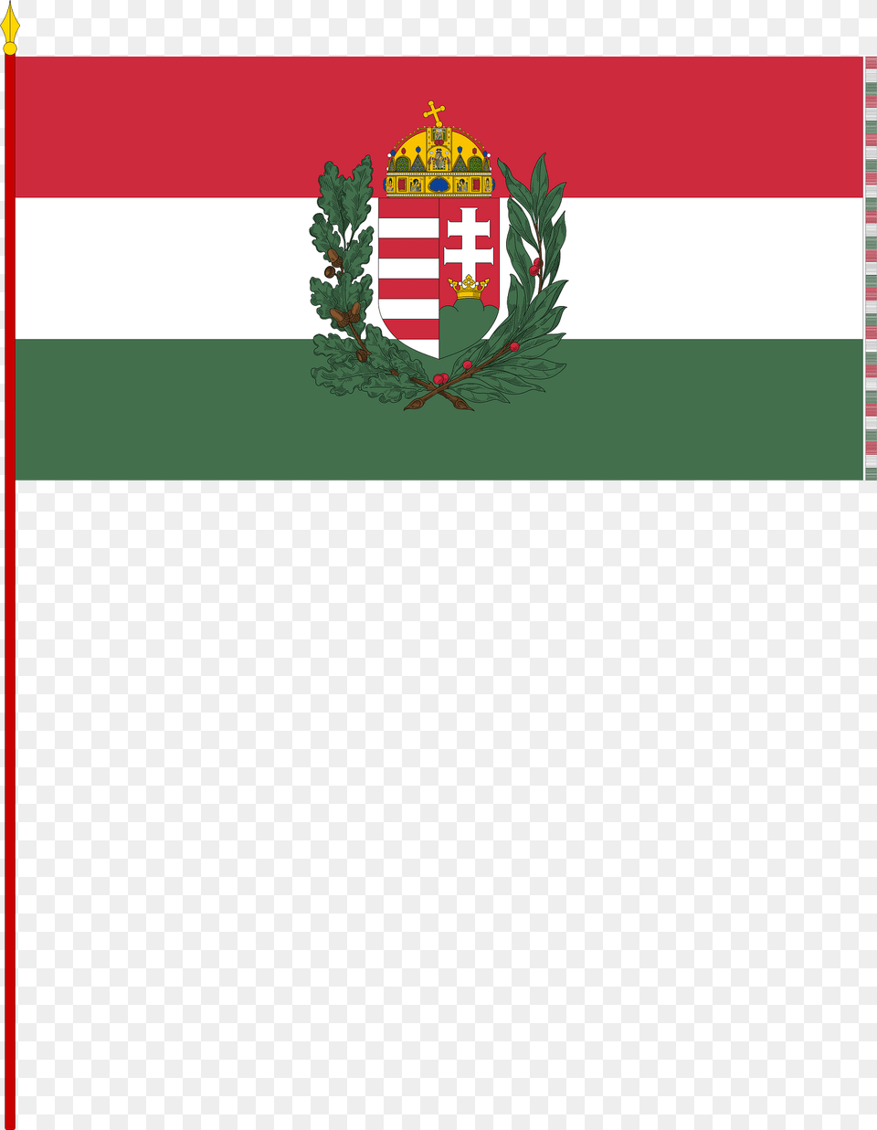 War Flag Of Hungary 1939 1945 Size Iii With Staff Clipart, Plant Png Image