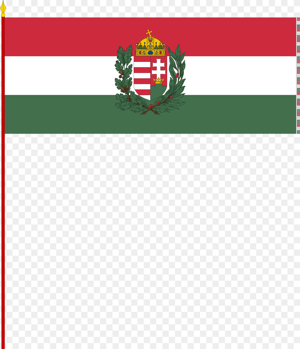 War Flag Of Hungary 1939 1945 Size Iv With Staff Clipart, Plant Png Image