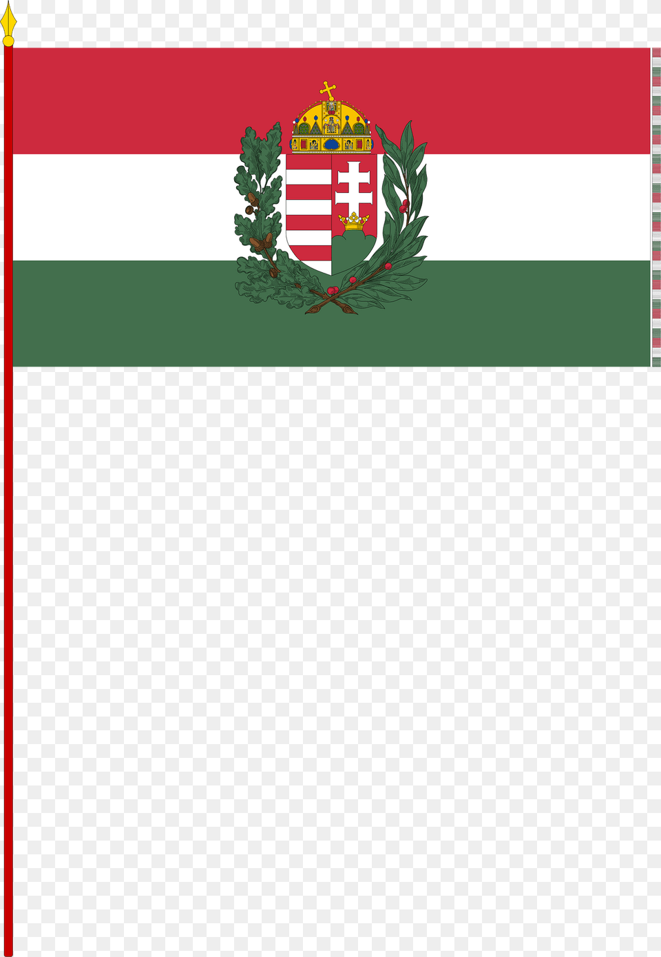 War Flag Of Hungary 1939 1945 Size V With Staff Clipart, Plant Png Image