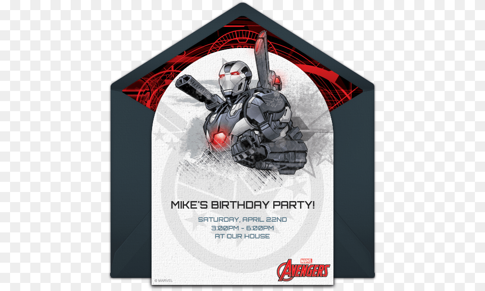 War Machine Birthday Invitation, Advertisement, Poster, Adult, Male Free Png Download
