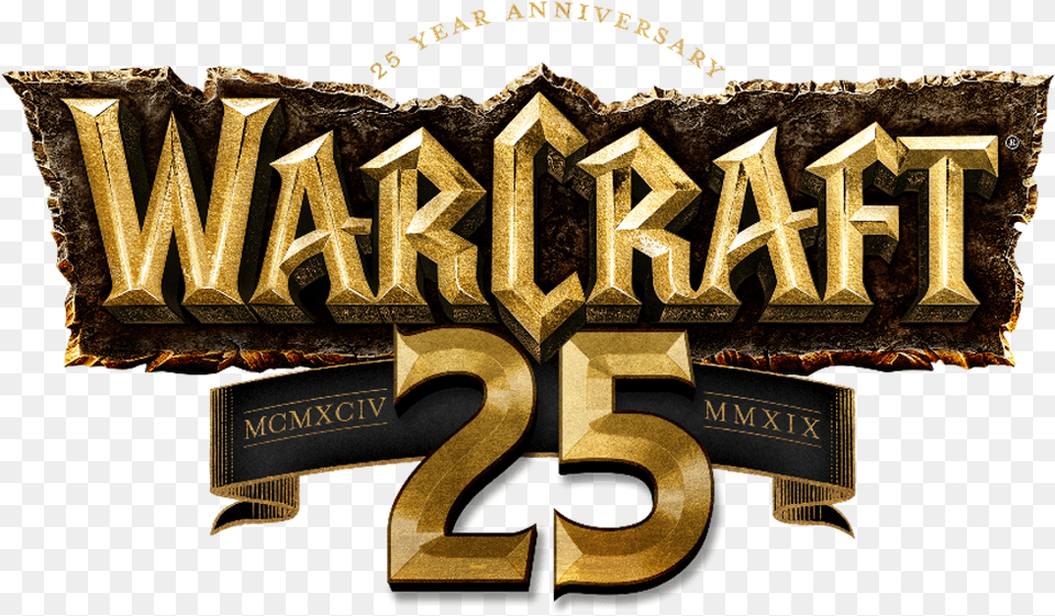 Warcraft 25th Anniversary Logo New Year, Cross, Symbol, Text, Number Free Transparent Png