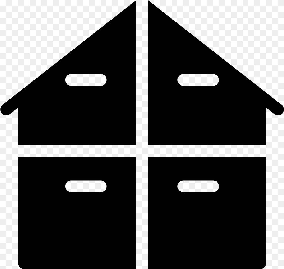 Warehouse Filled Icon Icon, Gray Free Png