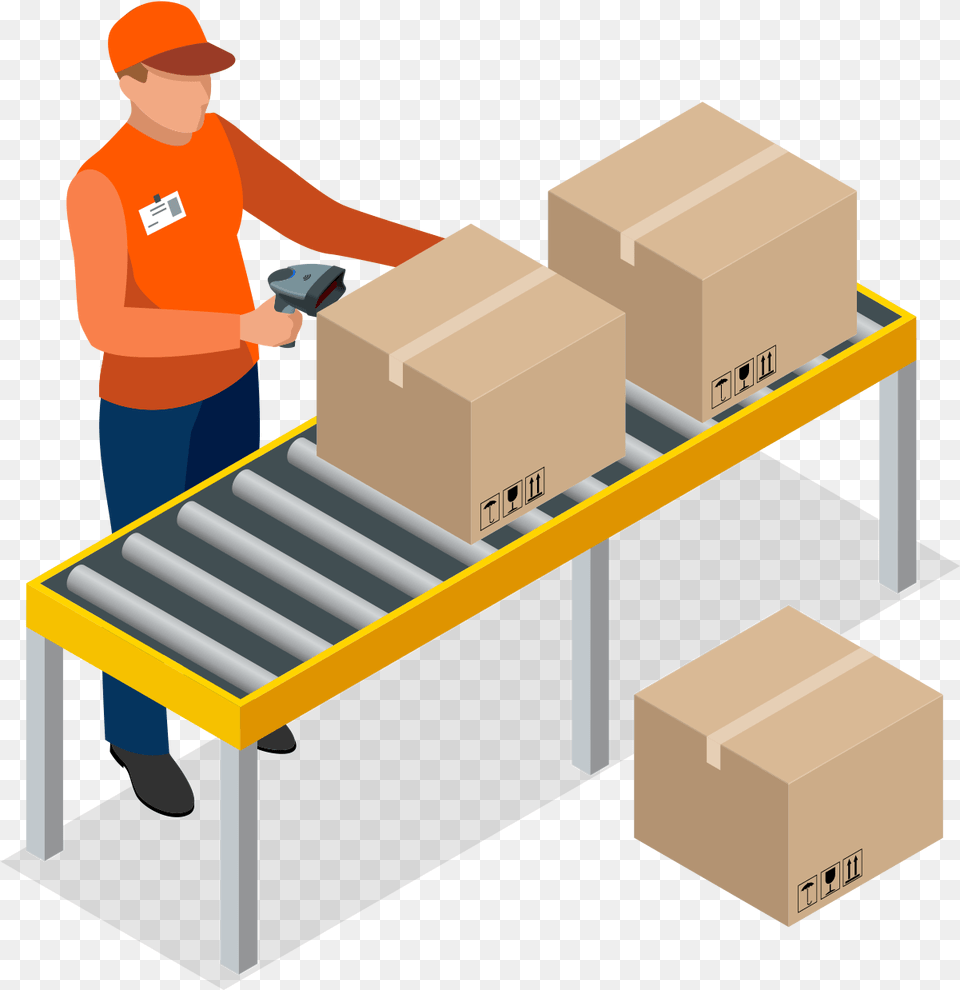 Warehouse Order Illustration, Box, Person, Package Delivery, Package Png