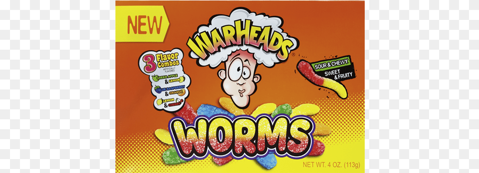 Warheads Theater Box Worms, Food, Sweets, Candy Free Png