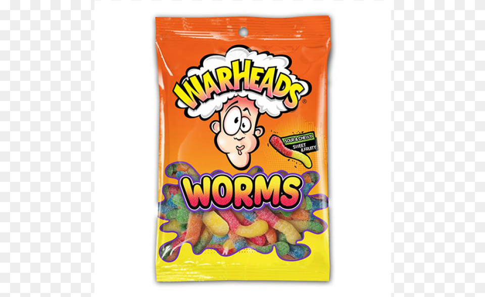 Warheads Worms Warheads Sour Worms 5 Oz, Food, Sweets, Snack, Candy Free Png