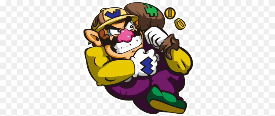 Wario From Wario Land By Bluejackg Another Drawing Cartoon, Performer, Person, Face, Head Free Png