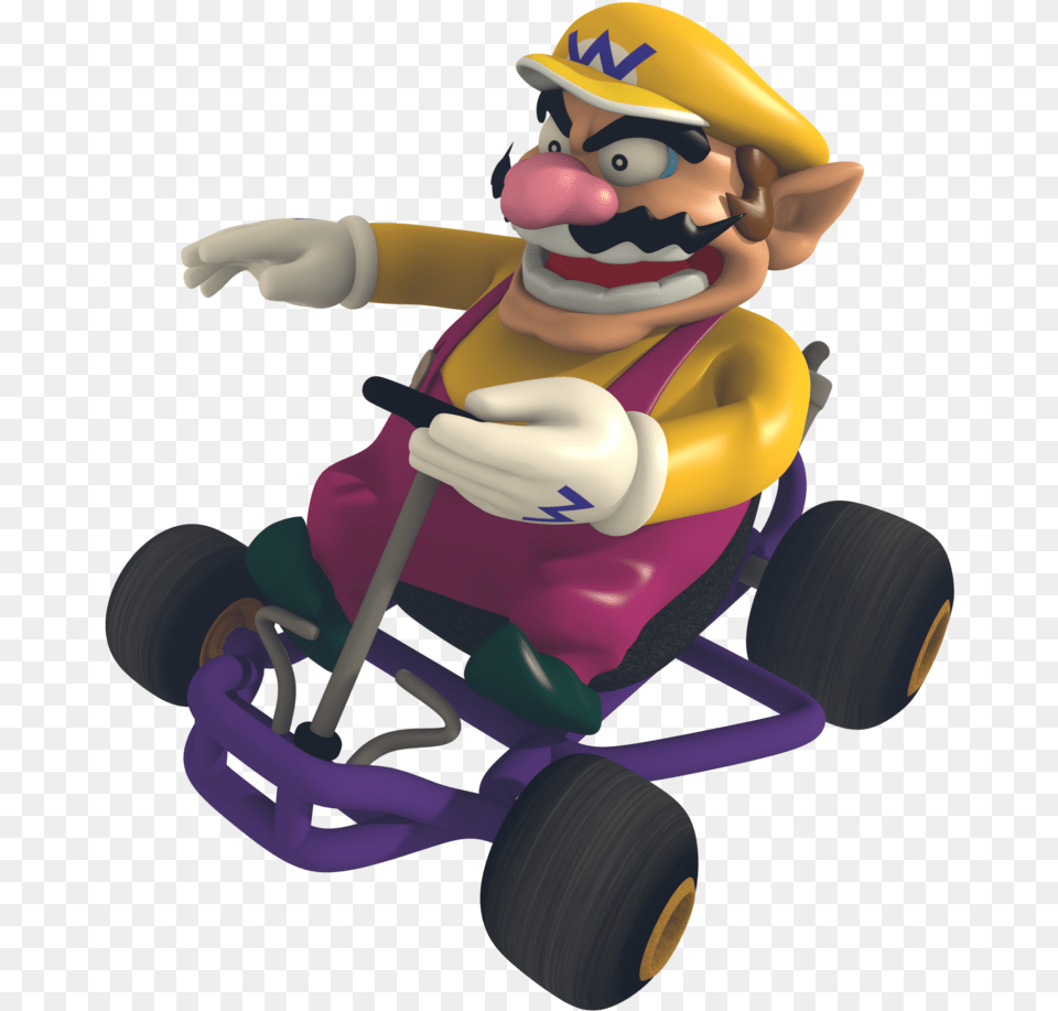 Wario In Mario Kart, Vehicle, Transportation, Snowman, Snow Free Transparent Png