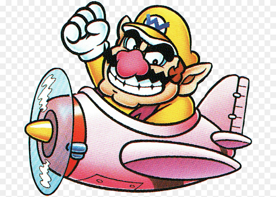 Wario Mario Character Flying Plane High Freetoedit Land Super Mario Land 3, Baby, Person Free Png