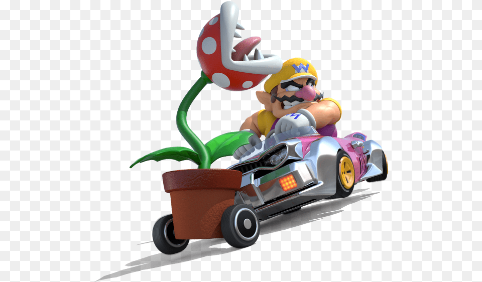 Wario Mario Kart 8 Deluxe Download, Transportation, Plant, Grass, Vehicle Png Image