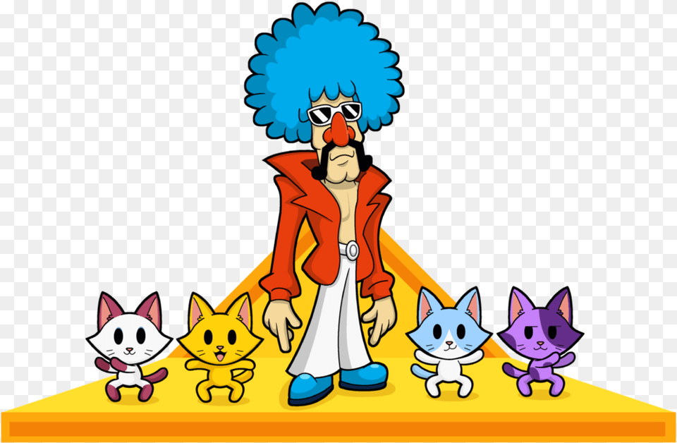 Warioweek Warioware Jimmy T Cat, Person, Cartoon, Animal, Mammal Free Transparent Png