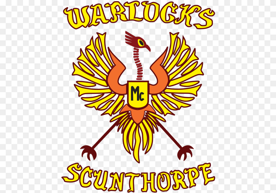Warlocks Mc Scunthorpe Vagos Logo, Emblem, Symbol, Animal, Bird Free Png Download