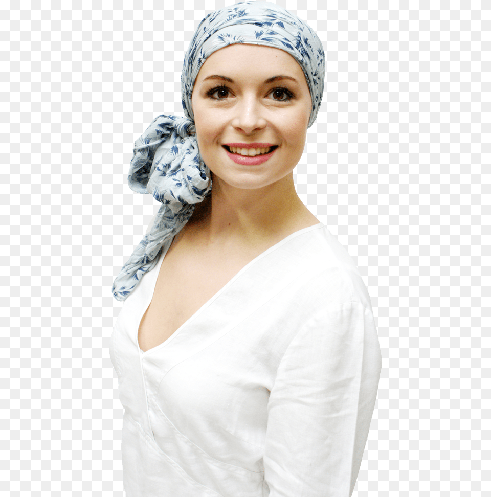 Warm Grey Chemo Scarves Uk Suburbanheadwear Hair Loss Hat Head Covering Chemo, Clothing, Woman, Person, Female Png Image