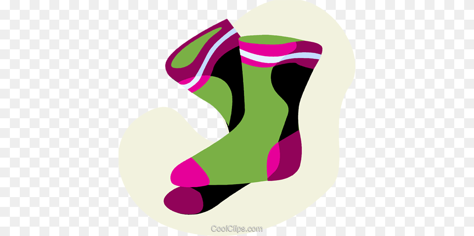 Warm Socks Royalty Vector Clip Art Illustration, Clothing, Hosiery, Sock Free Transparent Png
