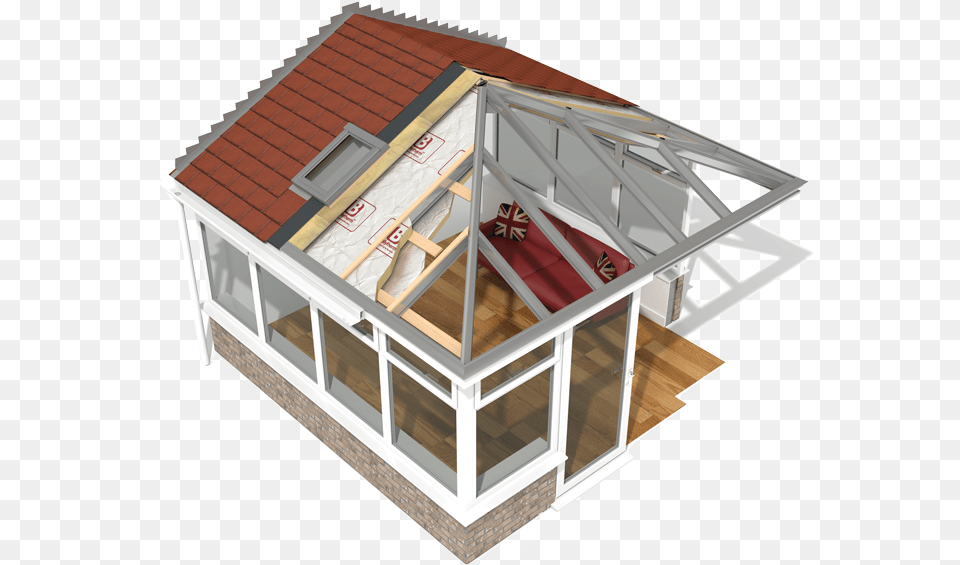 Warmroof Conversion Conservatory Roof Tiles, Architecture, Building, House, Housing Free Png Download