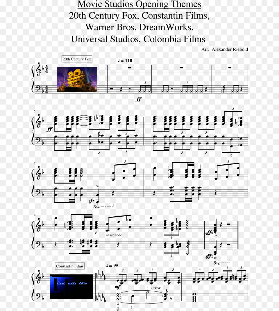 Warner Bros Intro Piano Sheet Music, Nature, Night, Outdoors, Sky Free Transparent Png