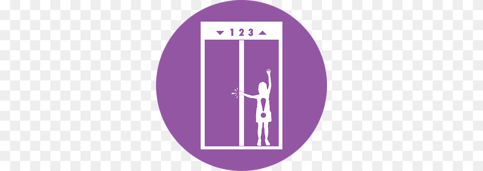 Warning Purple, Door, Person, Disk Png Image