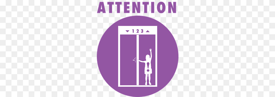 Warning Purple, Person, Door, Disk Free Png