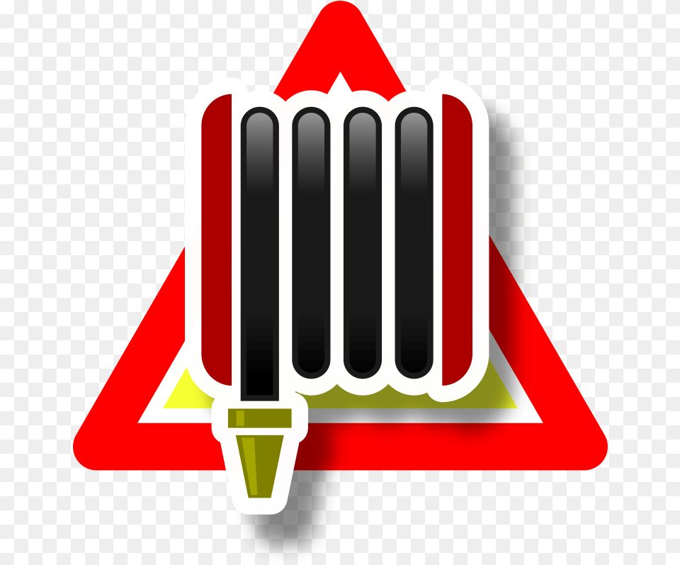 Warning Armed Fire Tap Icon Openclipart Vertical, Sign, Symbol, Dynamite, Weapon Free Png Download