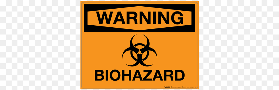 Warning Biohazard Wall Sign Use Gloves And Mask, Symbol, Logo Free Png Download