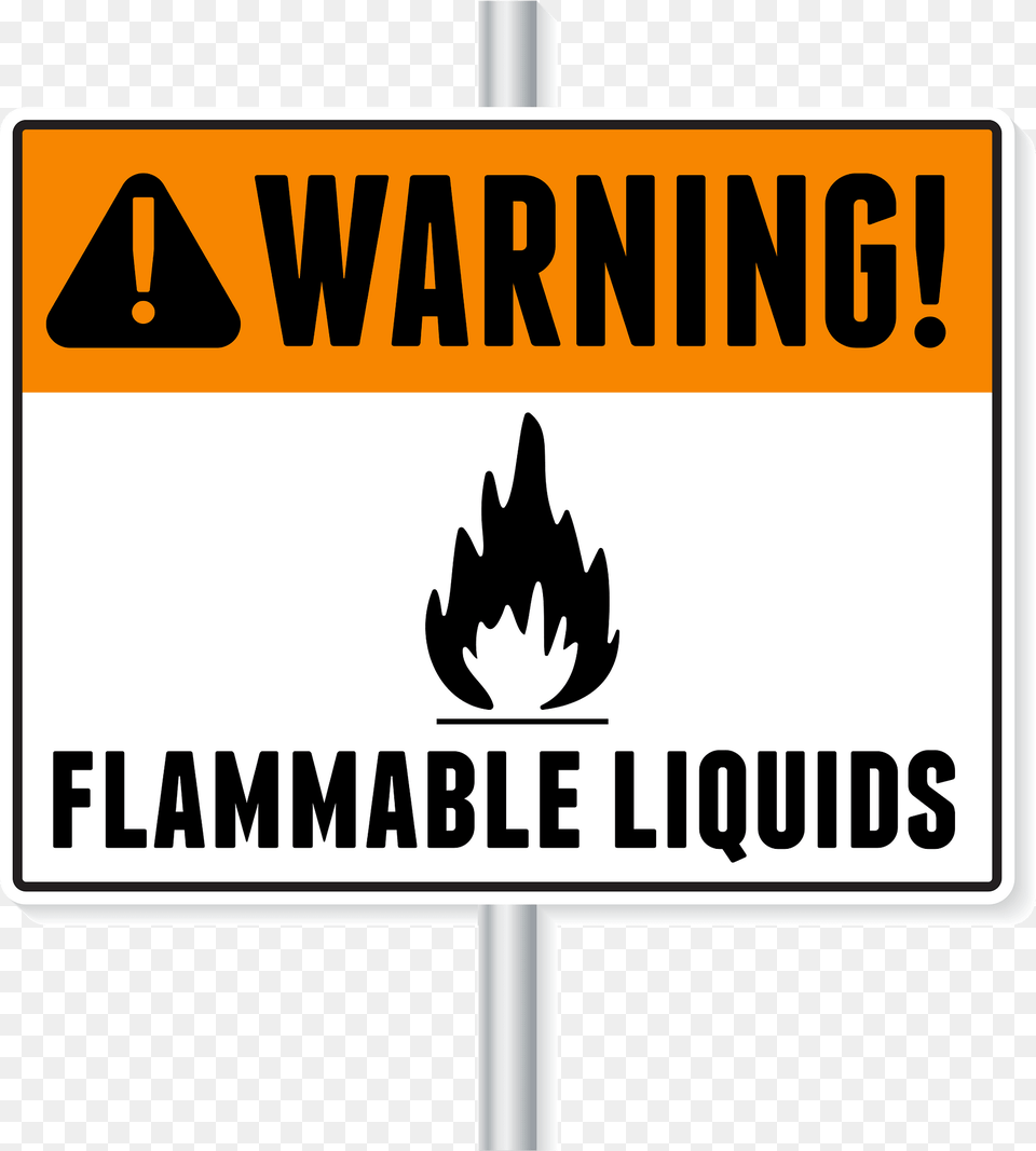 Warning Flammable Liquids Sign Clipart, Symbol, Road Sign Free Png