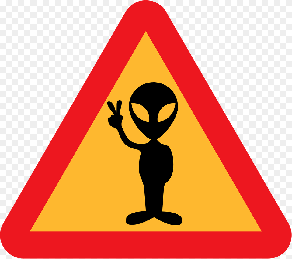 Warning For Aliens Clipart, Sign, Symbol, Road Sign, Dynamite Free Png