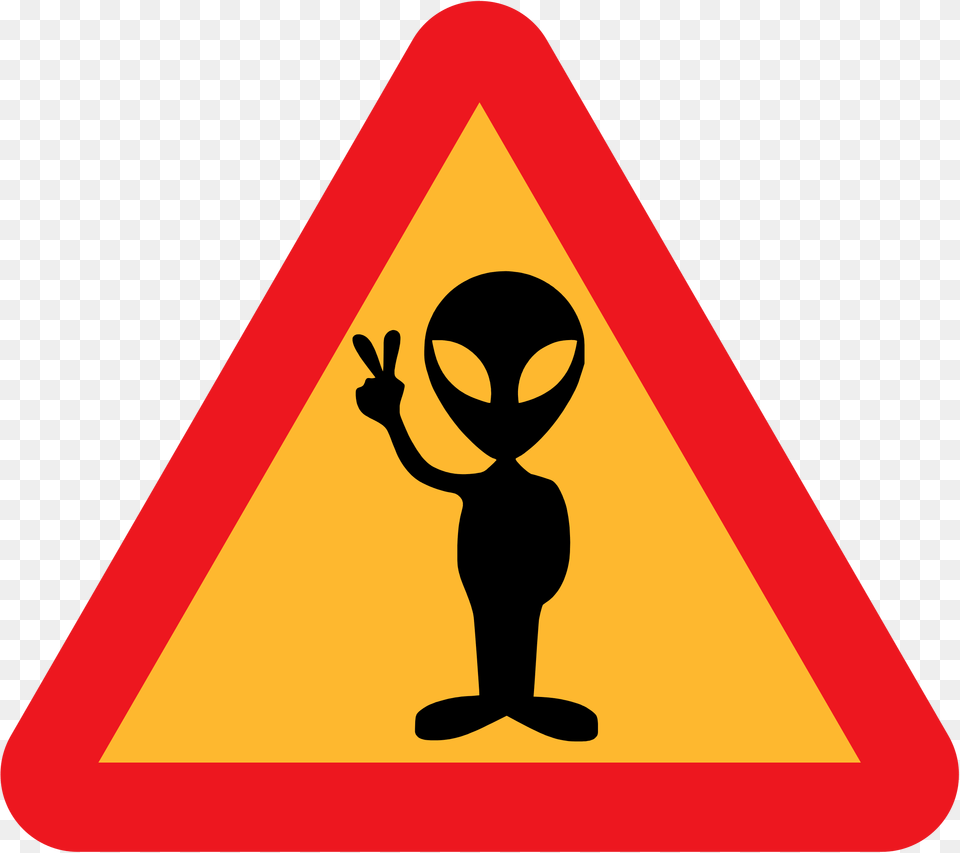 Warning For Aliens Icons, Sign, Symbol, Road Sign, Person Png Image