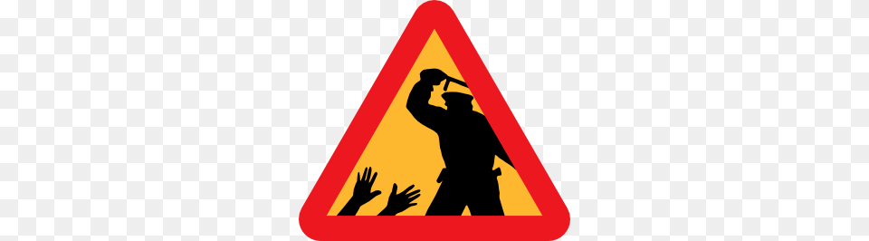 Warning For Police Brutality Clip Art Vector, Sign, Symbol, Road Sign, Adult Free Transparent Png