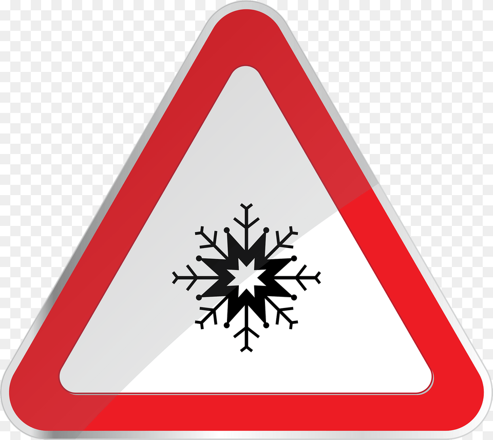 Warning Ice Clipart, Sign, Symbol, Road Sign, Triangle Free Png